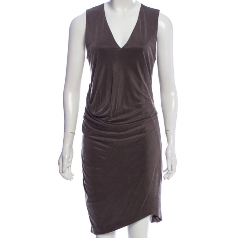❤️Helmut Lang Sleeveless Knee Length Dress Gray